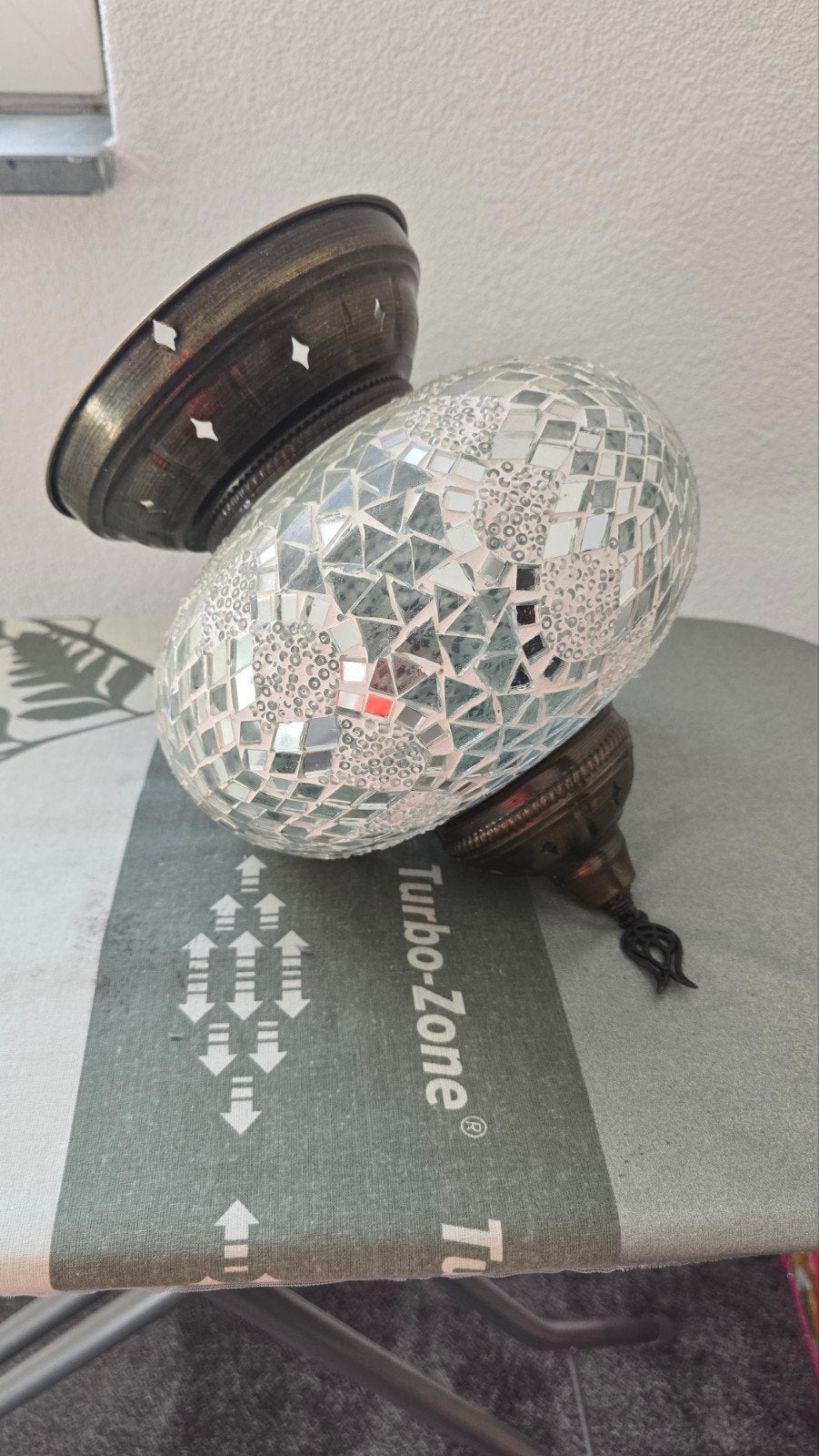 Mozaïek plafondlamp - Oosters design, Ophalen, Gebruikt, E27 (groot), Glas