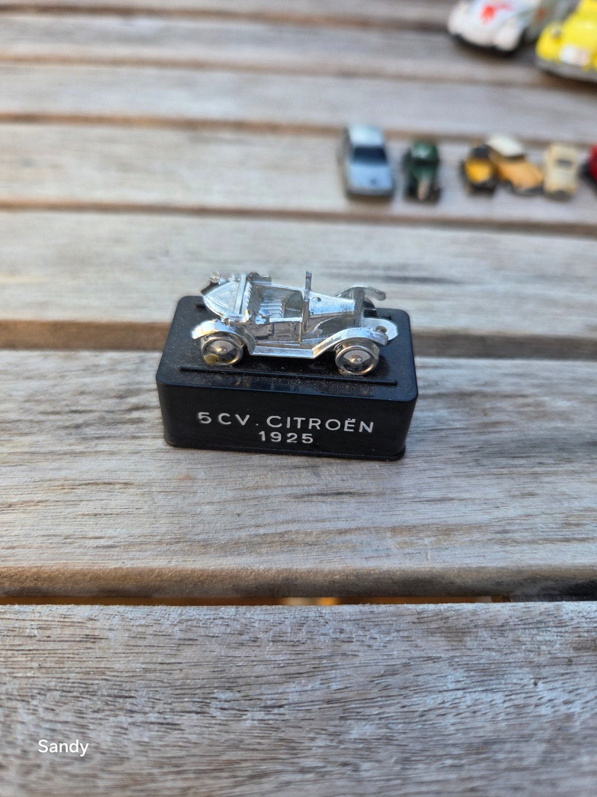 Citroën 5 CV 1925 modelauto - Zilverkleurig puntenslijper, Ophalen of Verzenden, Gebruikt, Auto, Overige merken