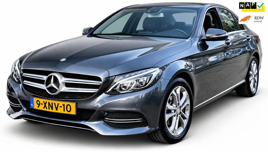 Mercedes-Benz C-klasse 180 Ambition 2014/ORIGINEEL NL/NAP NL, Auto's, Gebruikt, Bedrijf, Handgeschakeld, Grijs