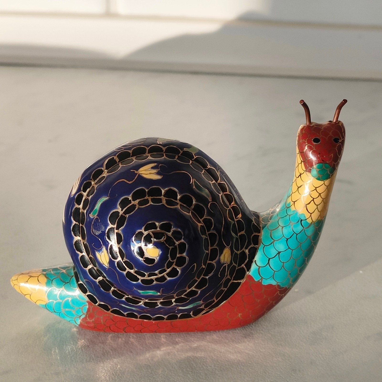 cloisonné Slak, Antiek en Kunst, Antiek | Emaille, Ophalen of Verzenden