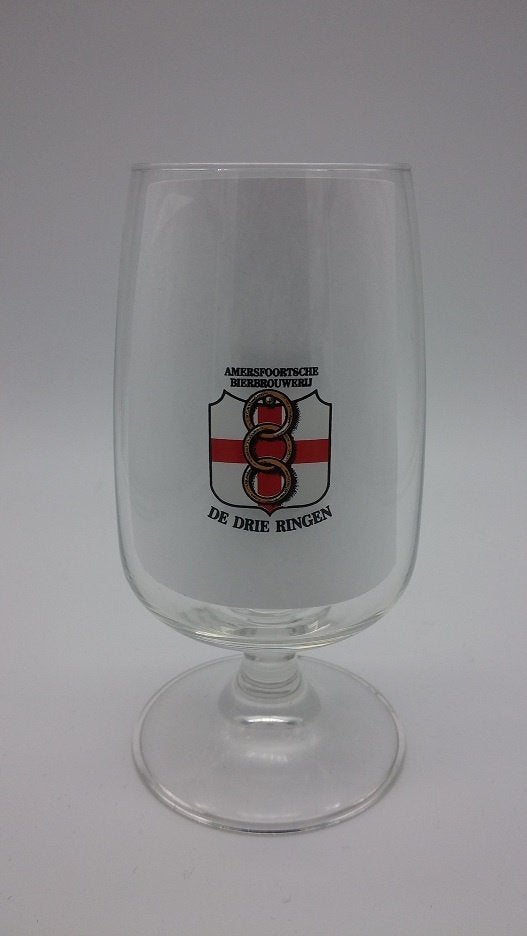De Drie Ringen Bierglas op voet, Ophalen of Verzenden, Zo goed als nieuw, Glas of Glazen, Overige merken