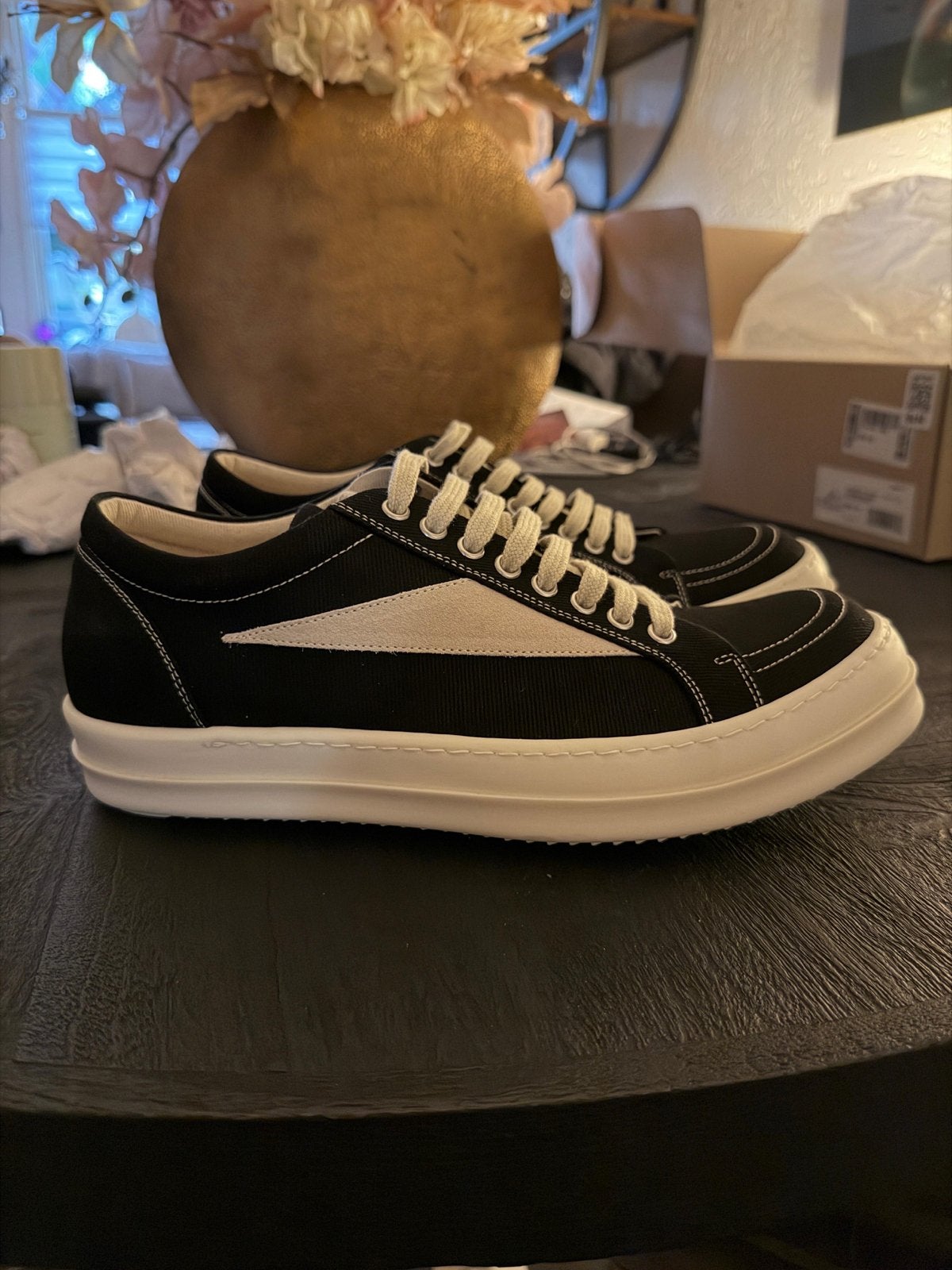 Rick Owens DRKSHDW Vintage Low 'Black Milk' - Nieuw!, Zwart, Nieuw, Ophalen of Verzenden, Sneakers of Gympen