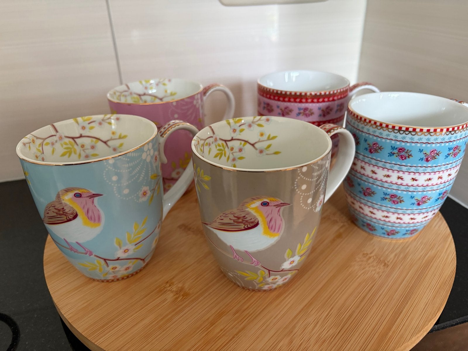 Pip Studio grote mokken - set van 5, Pip Studio, Zo goed als nieuw, Porselein, Mok