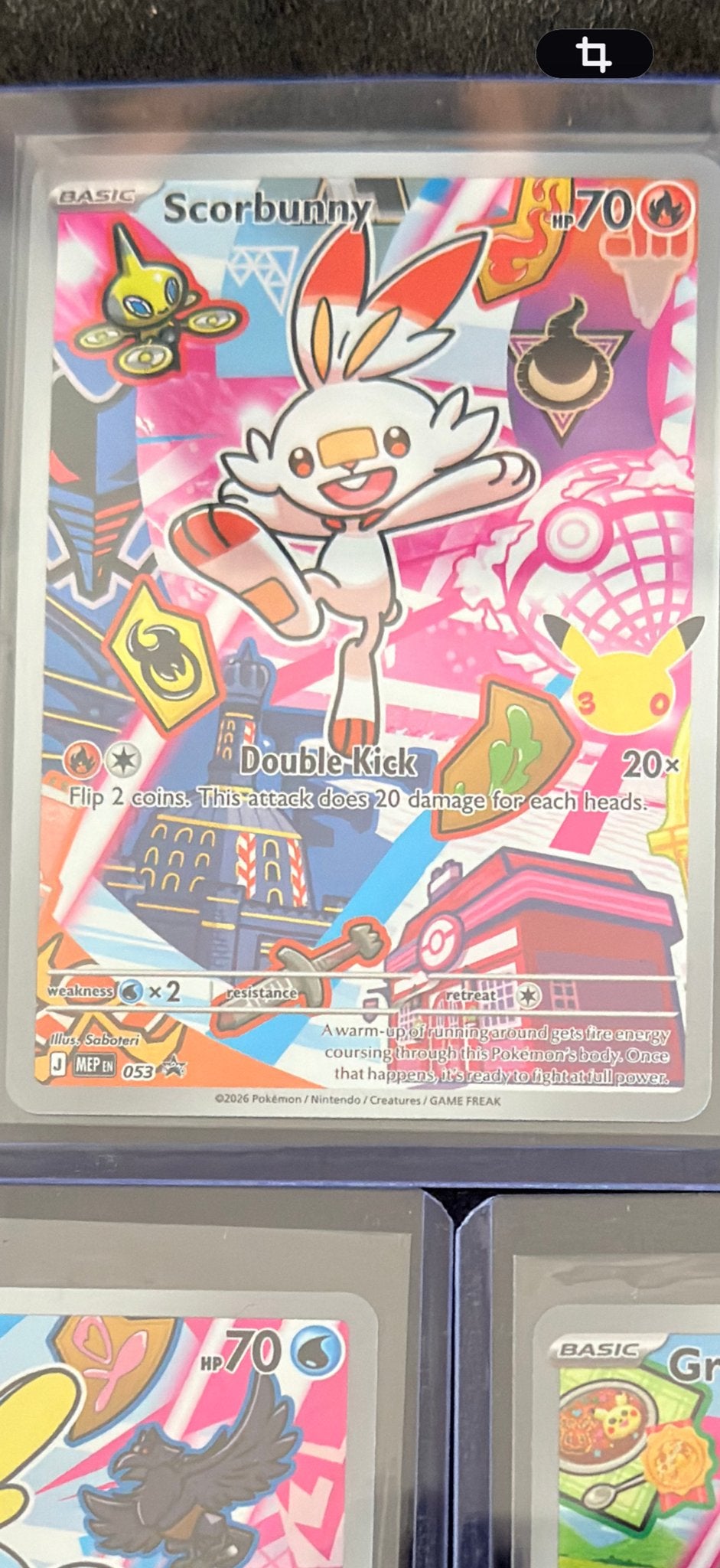 Scorbunny Pokémon Kaart MEP EN 053, Ophalen of Verzenden, Nieuw, Losse kaart