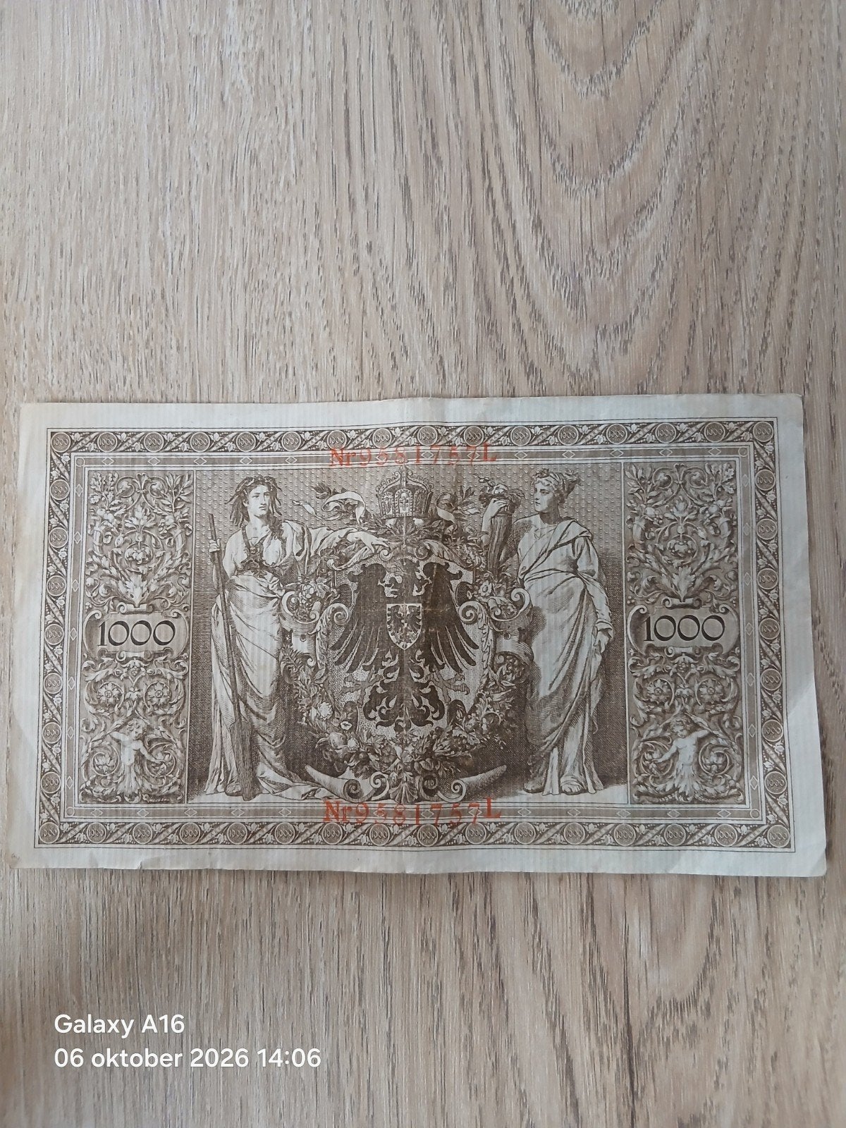 Zeldzaam 1000 Mark biljet uit 1910 - Duitsland, Ophalen of Verzenden, Duitsland, Los biljet