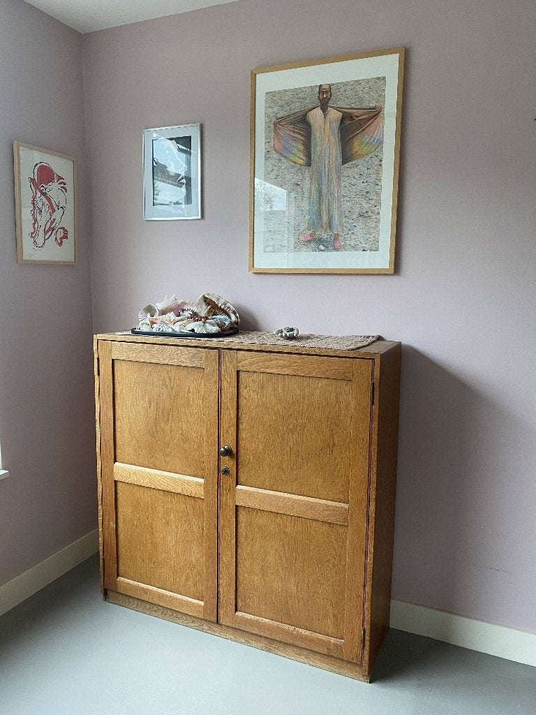 oude schoolkast eikenhout, Antiek en Kunst, Ophalen