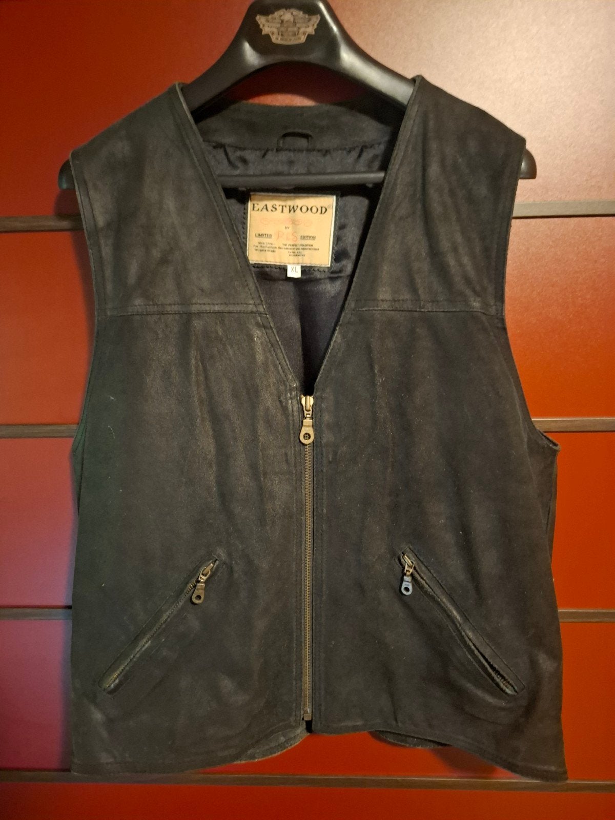LEREN(motor) Vest eastwood - Zwart - Maat XL, Ophalen of Verzenden, Nieuw, Eastwood