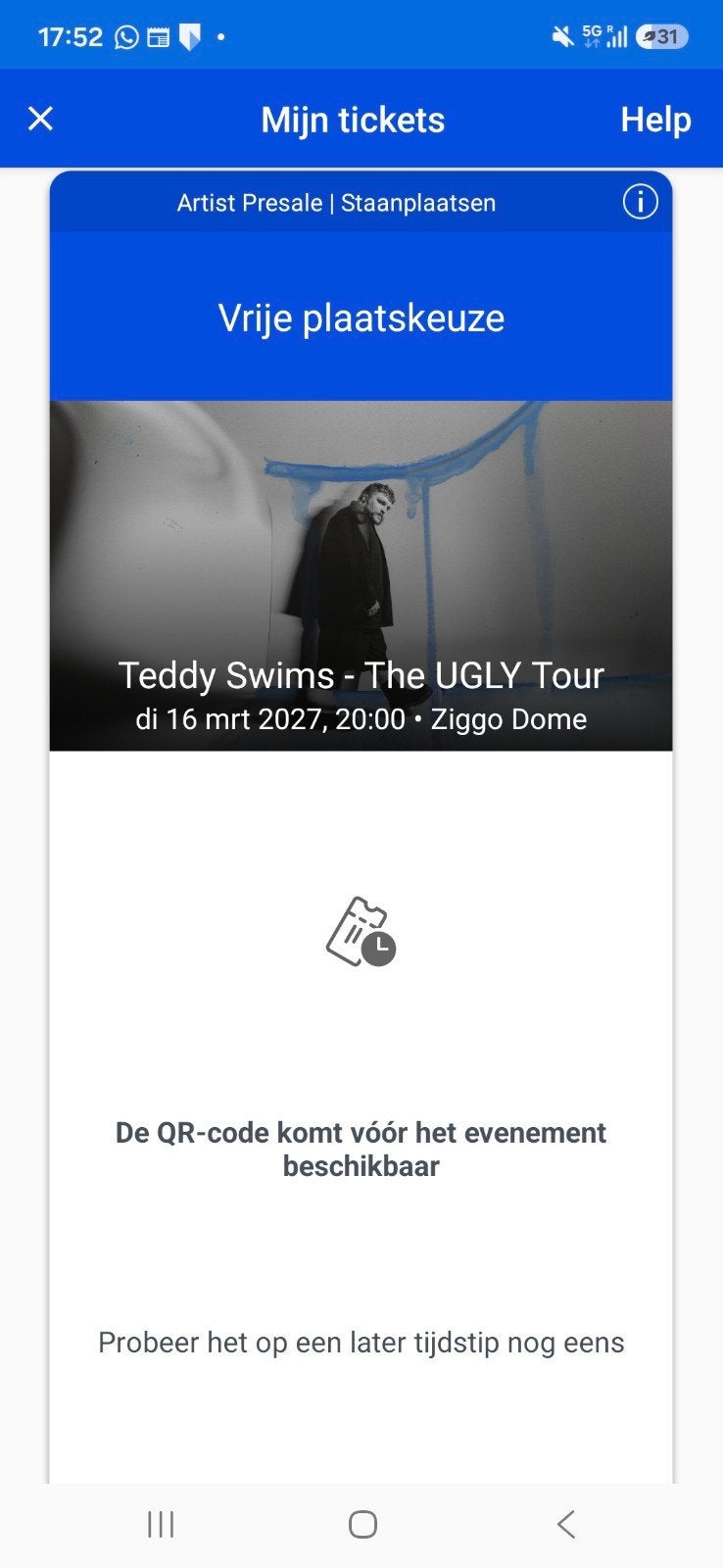 Teddy Swims  the UGLY tour concert, Twee personen, Maart