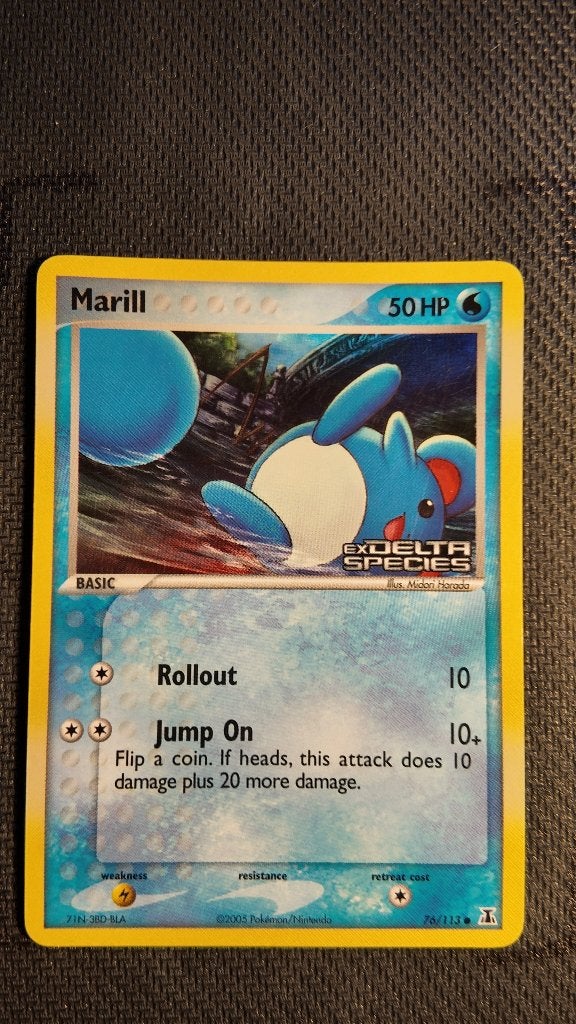 Marill 76 Delta Species | Pokemon kaart, Ophalen, Zo goed als nieuw, Losse kaart, Foil