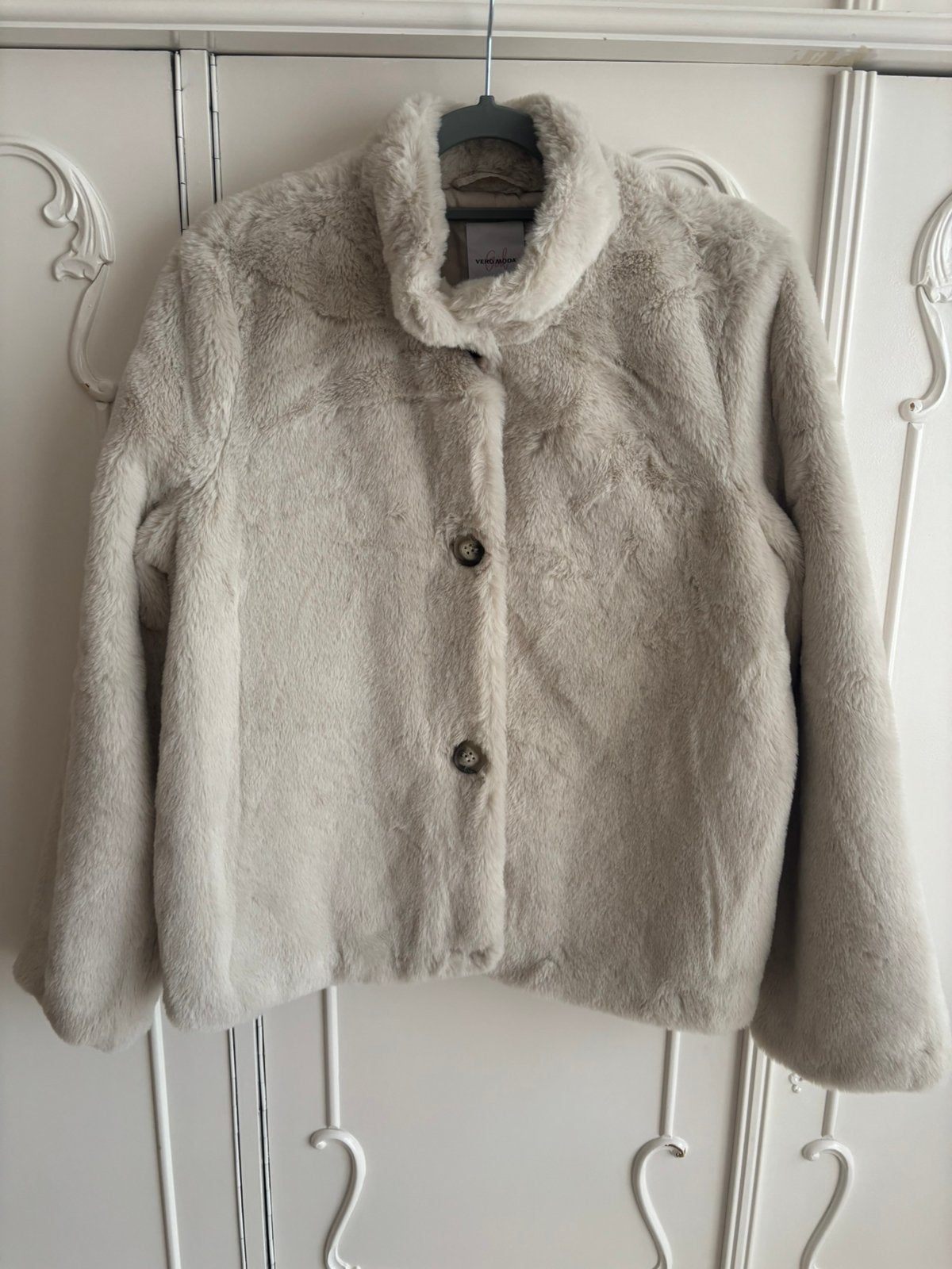 Nieuw beige fake fur bont jas Vero Moda maat 164, Ophalen of Verzenden, Nieuw, Meisje, Jas