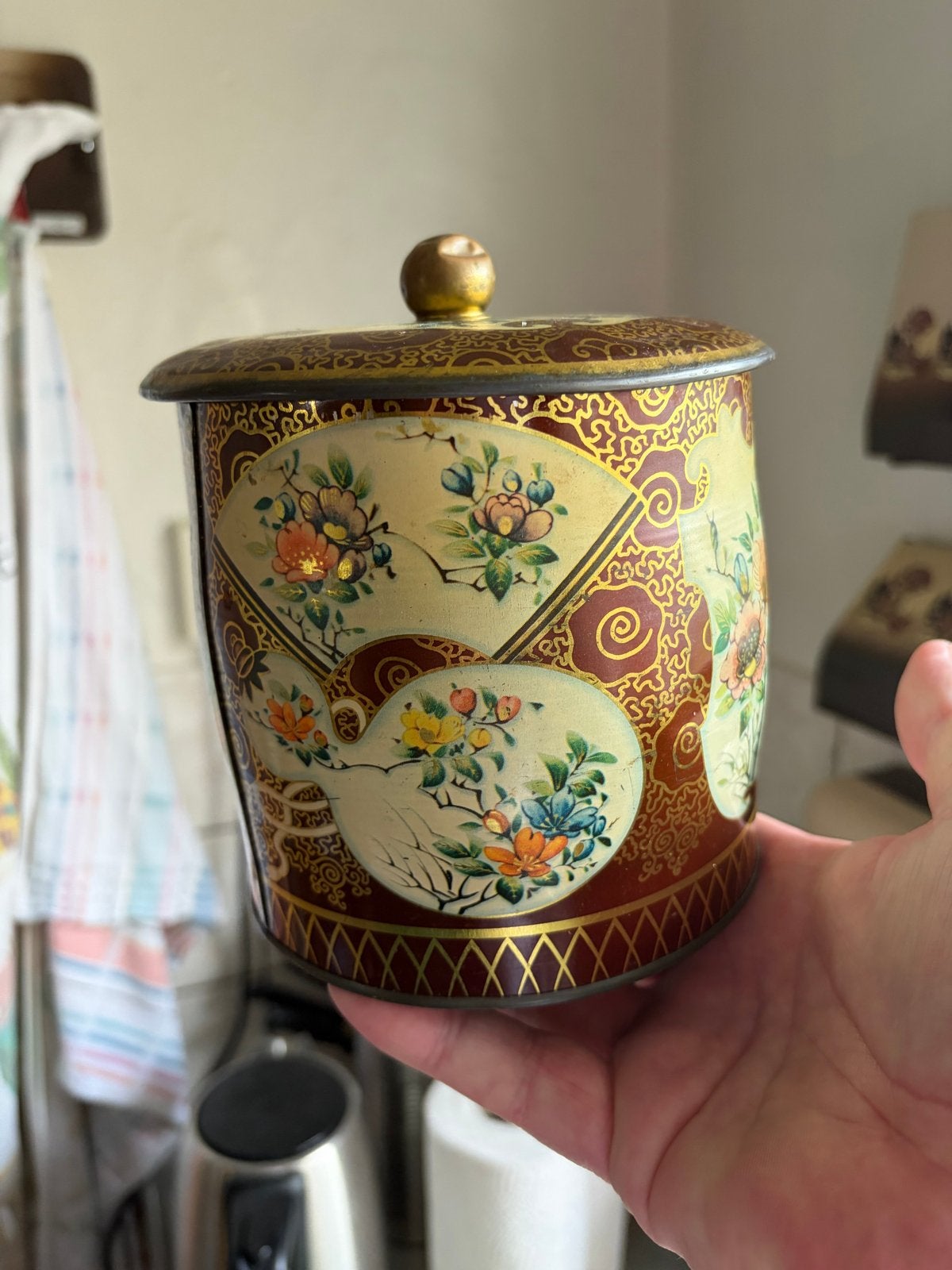 Prachtig vintage bewaarblik / koekblik uit de jaren '50-'60., Ophalen