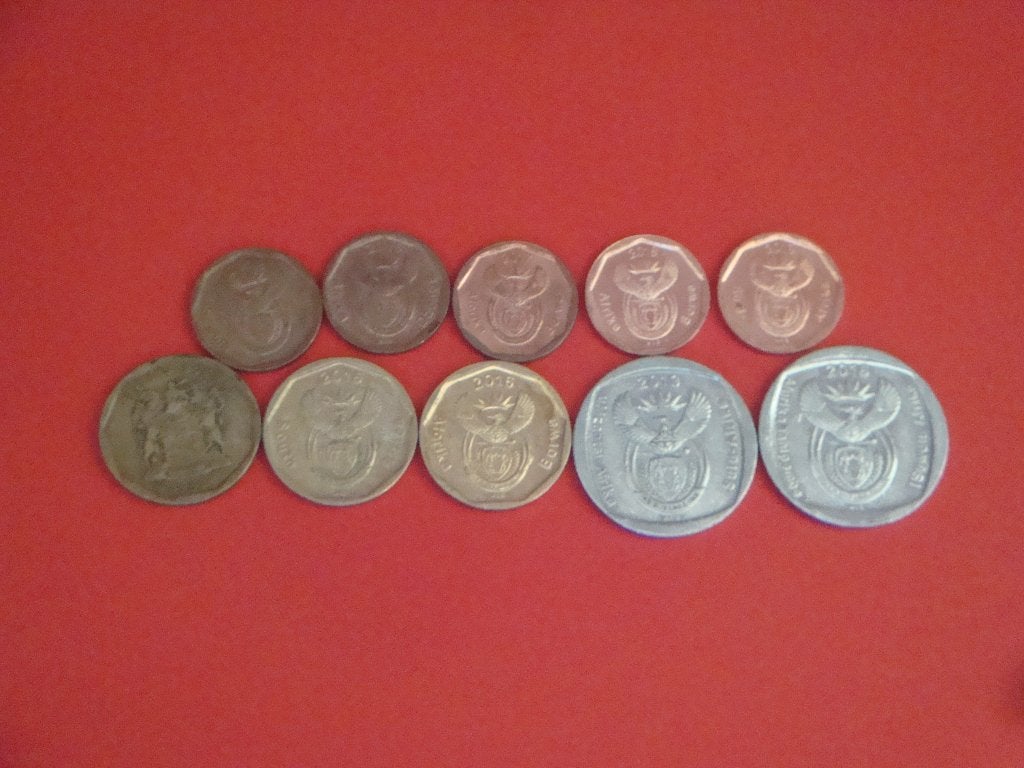 Zuid - Afrika setje munten 10 en 20 Cent en 2 Rand 1996/2019, Verzenden, Zuid-Afrika, Setje