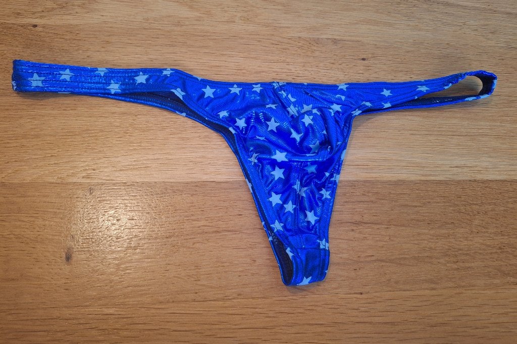 Herenstring met sterrenprint maat L, Kleding | Heren, Ondergoed, Verzenden, Blauw, Onbekend, Overige typen