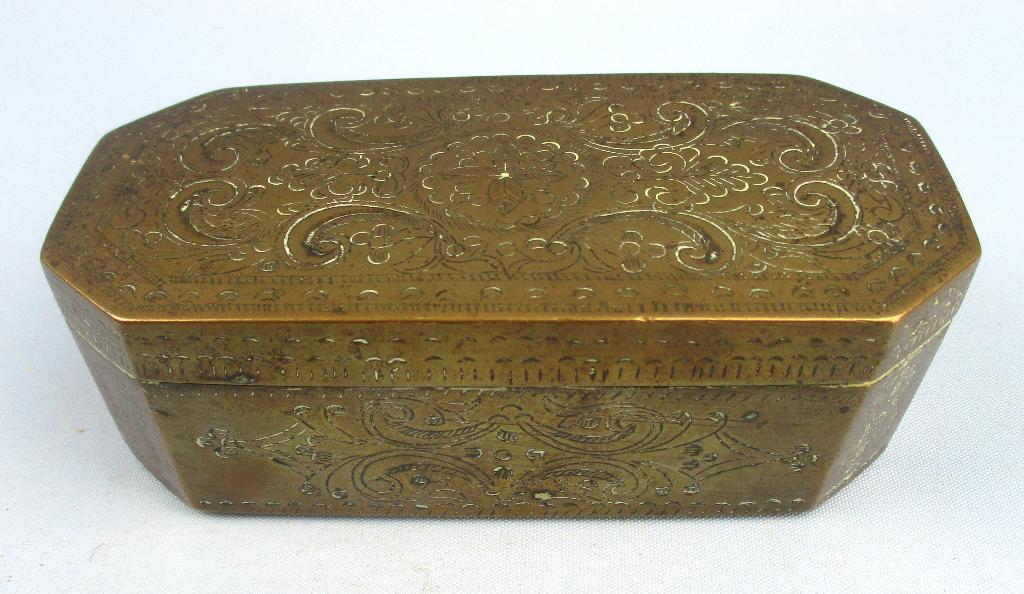 Antieke koperen tabaksdoos 19e eeuw, Antiek en Kunst, Antiek | Koper en Brons, Ophalen of Verzenden, Koper