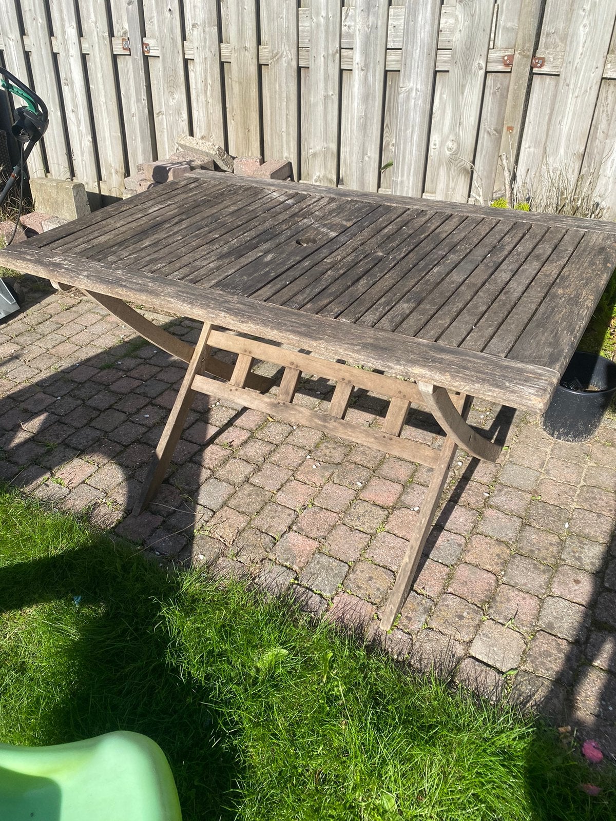garden green tuintafel, Tuin en Terras, Ophalen, Zo goed als nieuw, Rechthoekig, Hout
