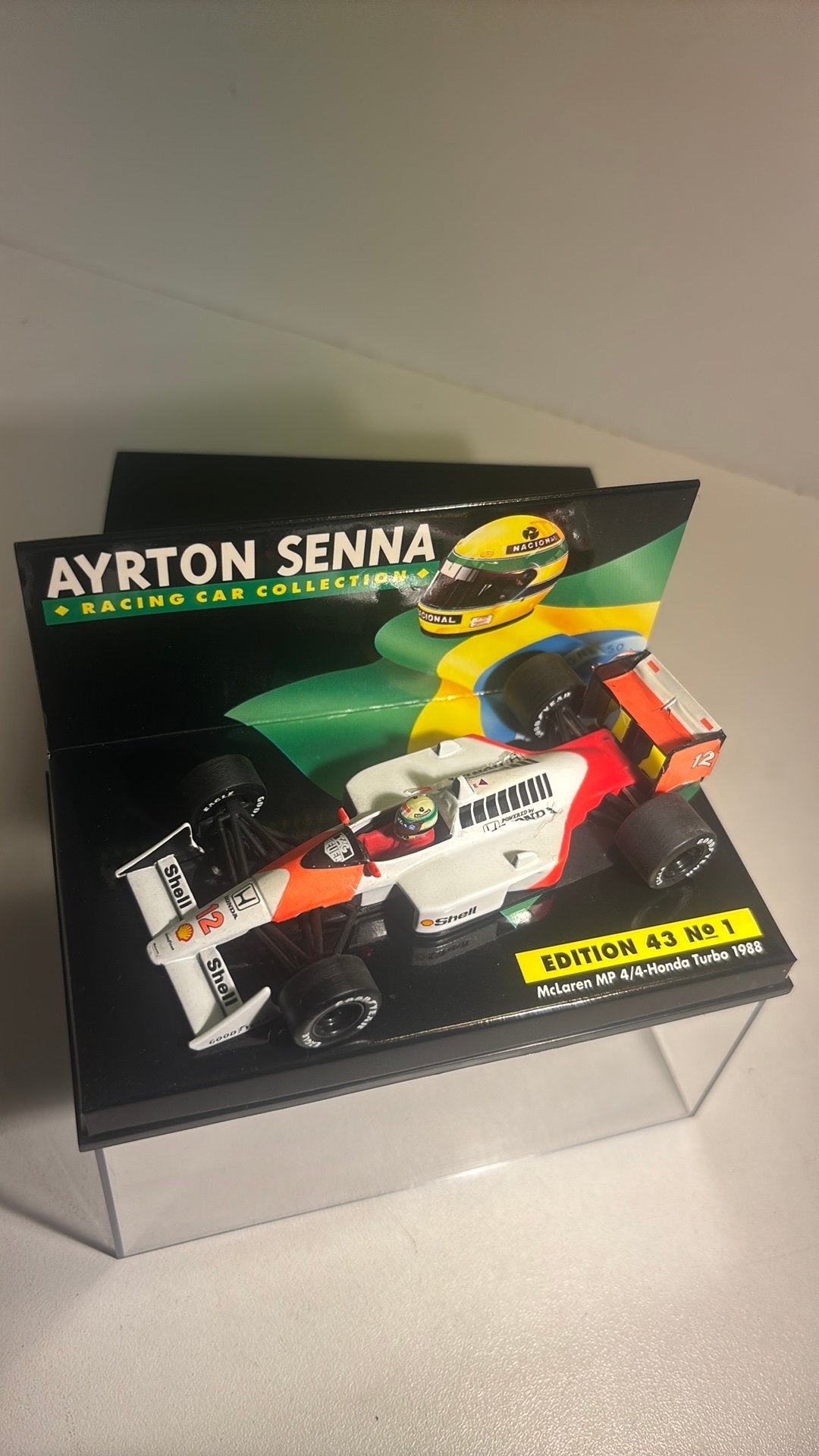 Mclaren mp4/4 honda turbo 1988 a.senna minichamps 1.43, Auto, Ophalen of Verzenden, MiniChamps, A