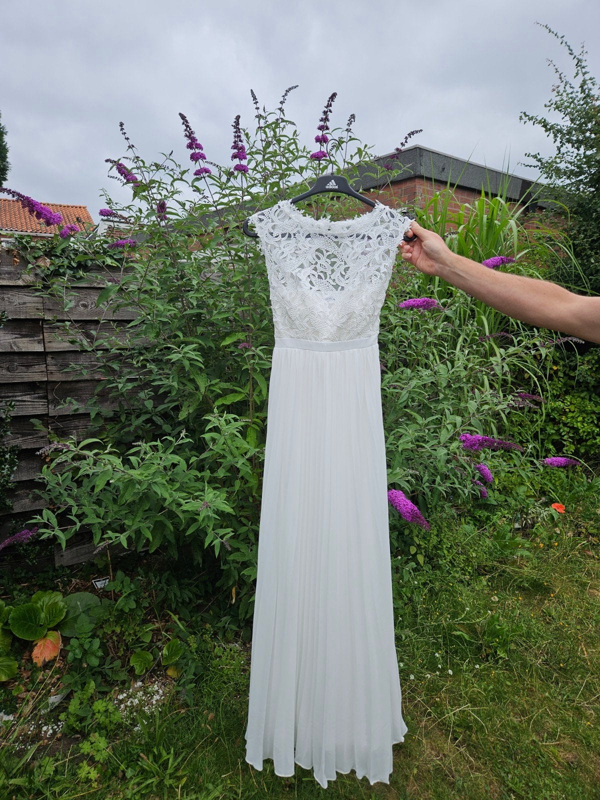 Witte trouwjurk met kant, maat 36, Kleding | Dames, Trouwkleding en Trouwaccessoires, Trouwjurk, Wit, Ophalen of Verzenden, Zo goed als nieuw