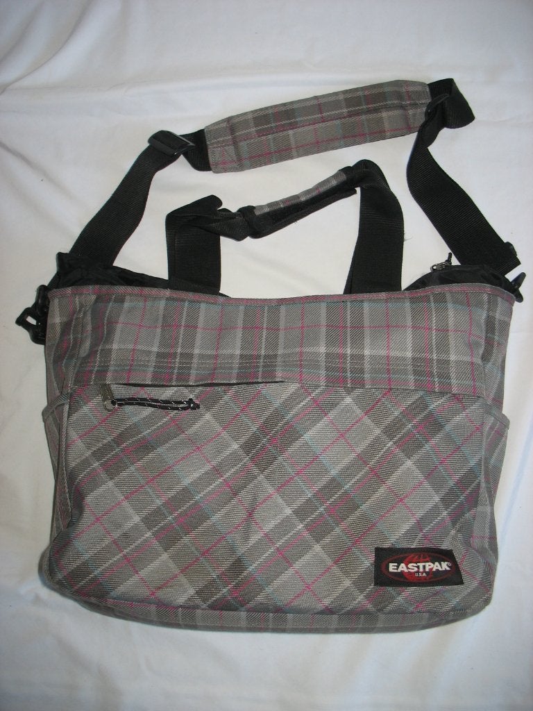 Eastpak Laptop Tas met Hengsel Grijs Roze Gerui, Ophalen of Verzenden, Zo goed als nieuw, Grijs, Overige typen