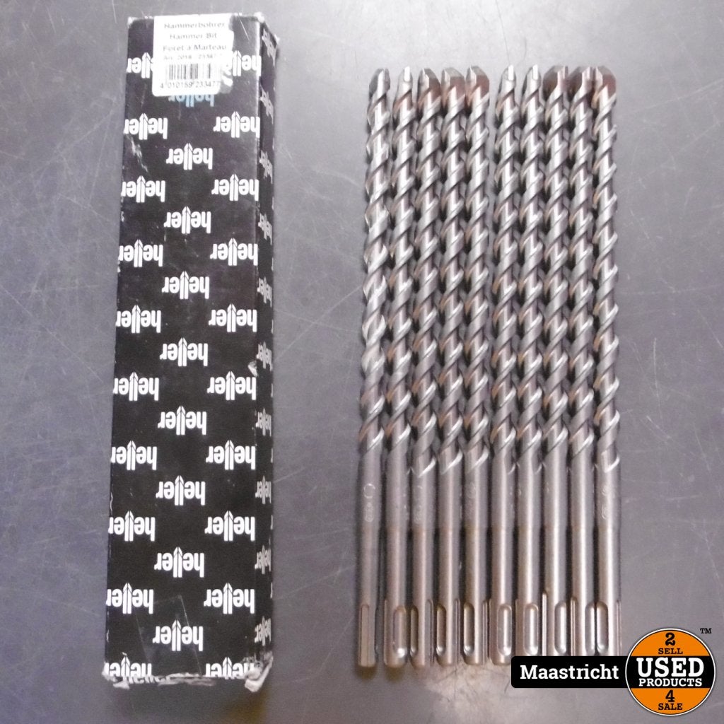 Heller SDS-Plus Hamerboor 12x260mm 10 stuks (9 ongebruikt) |, Doe-het-zelf en Verbouw, Gereedschap | Boormachines, Flex Ltd., Gebruikt