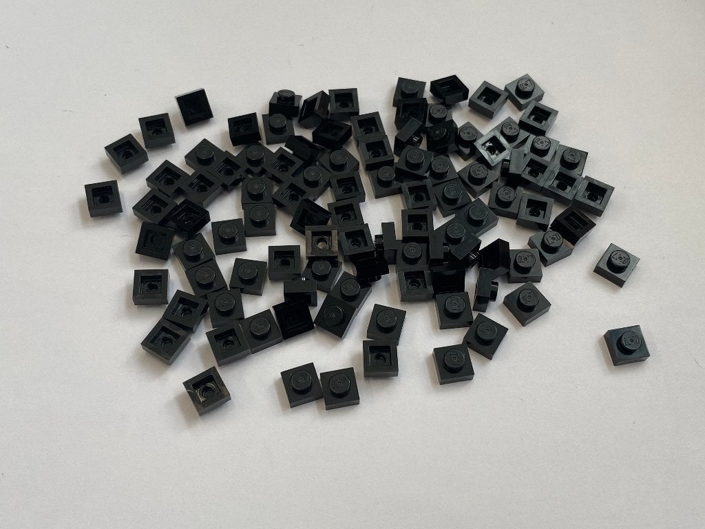 Partij 100x 1x1 Lego plaatjes in diverse donkere kleuren, Overige thema's, Lego, Nieuw, Ophalen of Verzenden
