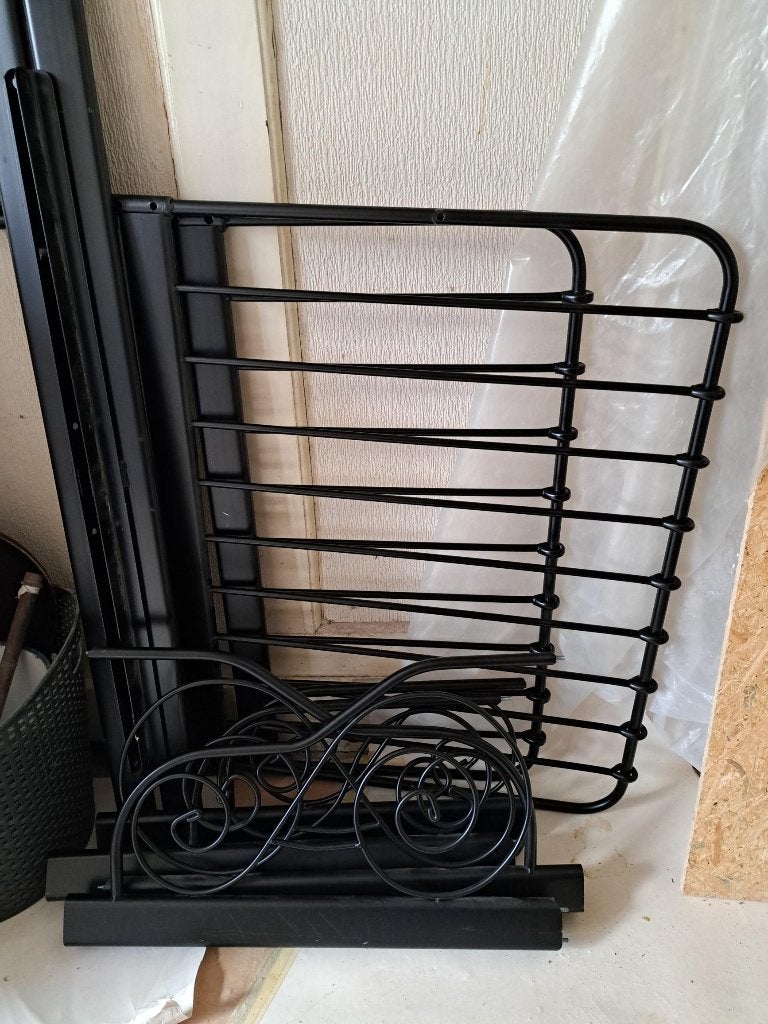 Complete bedset IKEA MINNEN zwart (80x200), Gebruikt, 70 tot 85 cm, 180 cm of meer, Ophalen