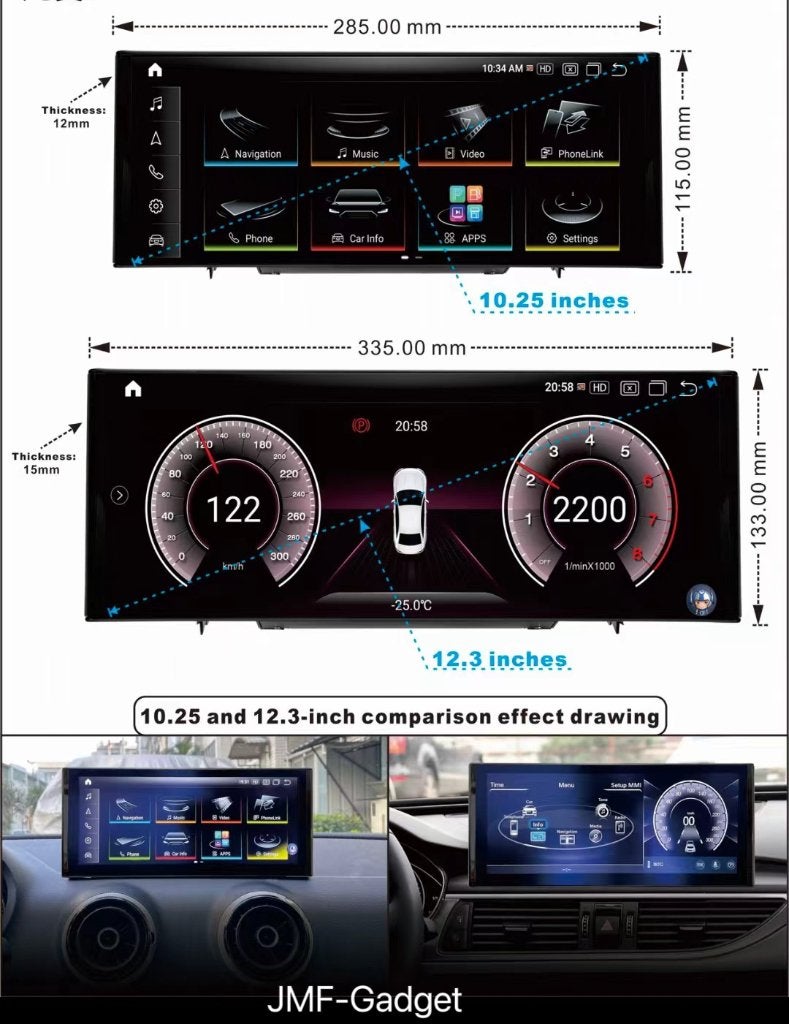 Audi A4 A5 A6 A7 Q5 MIB Android 13 Carplay Scherm 12.3 inch, Auto diversen, Carkits, Ophalen, Nieuw