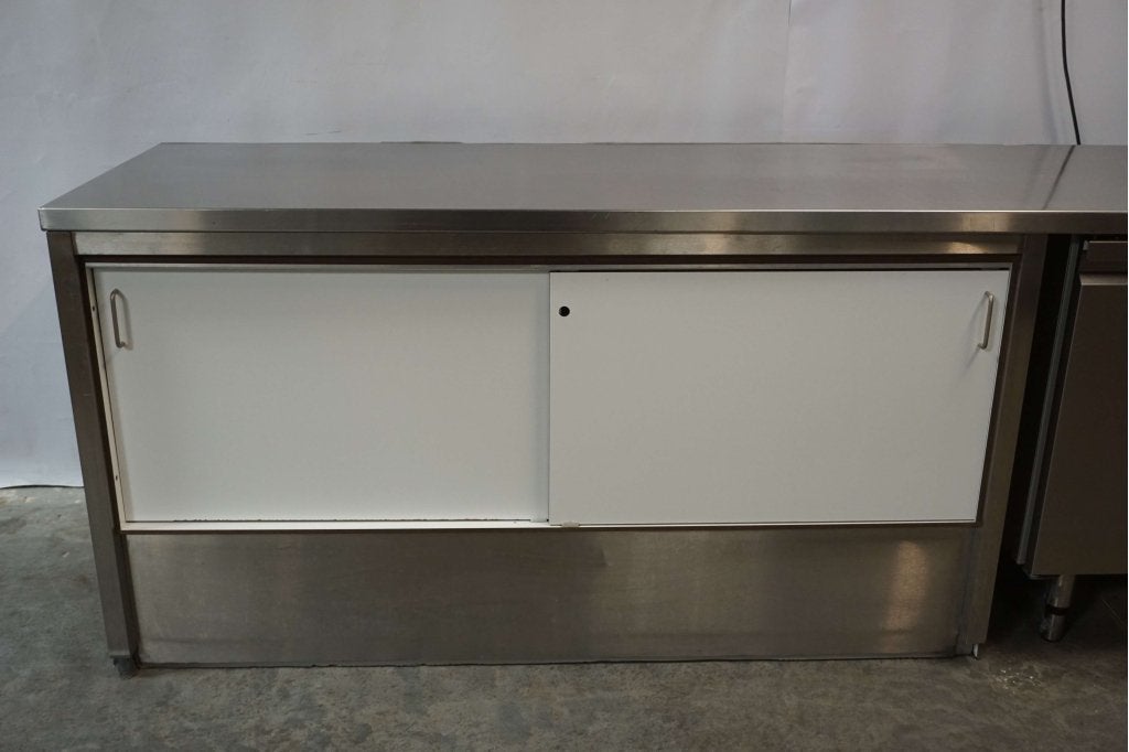 RVS koeling koelwerkbank met werkbank werktafel werkkast, Gebruikt, Niet ingevuld, Koelen en Vriezen, Niet ingevuld