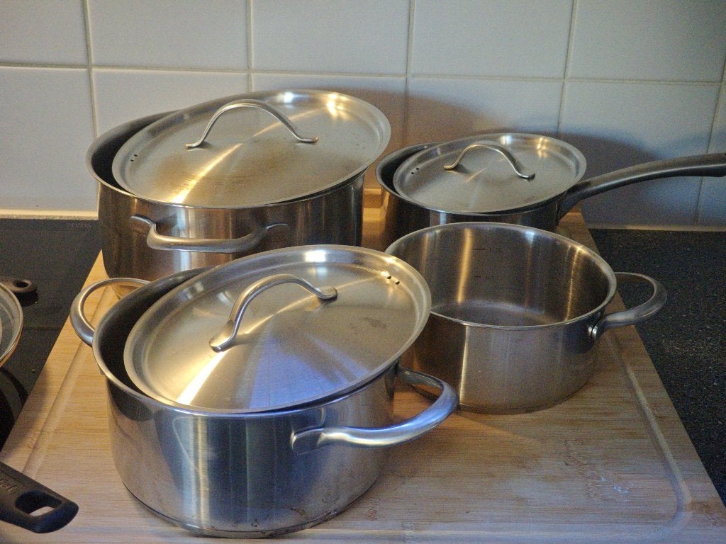 Pannenset, Ophalen, Gebruikt, Pannenset, Met handvatten