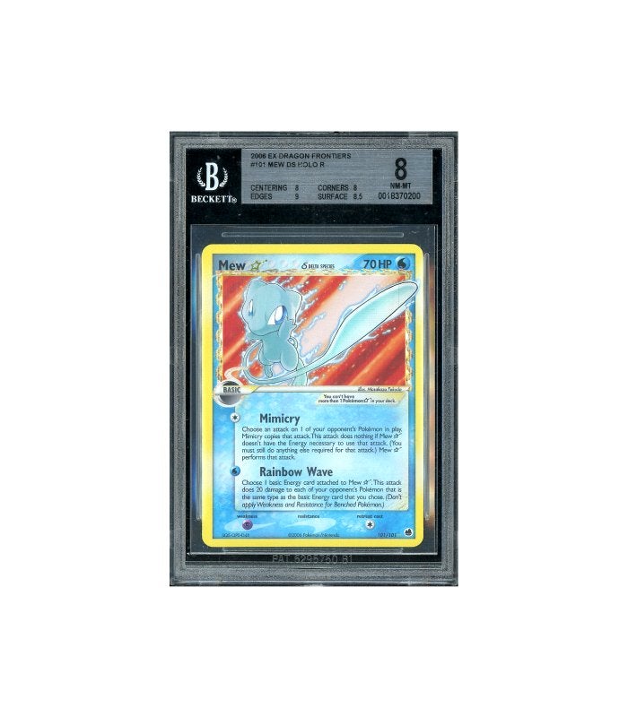 Pokemon Mew Gold Star Holo EX Dragon Frontiers #101 BGS 8, Hobby en Vrije tijd, Verzamelkaartspellen | Pokémon, Ophalen of Verzenden