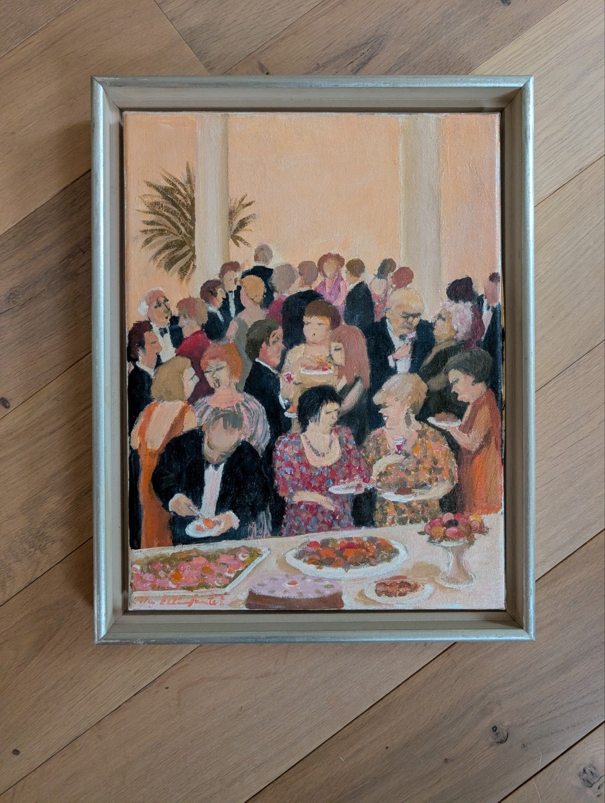 Kleurrijk schilderij van Willy Belinfante 30 x 45 cm, Huis en Inrichting, Minder dan 50 cm, Ophalen of Verzenden, Zo goed als nieuw