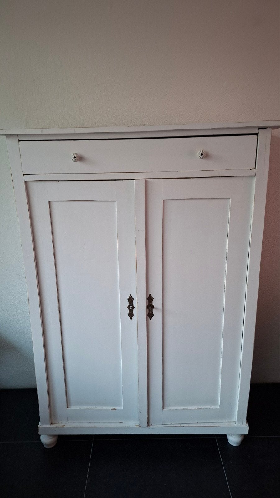 Vintage kast wit bxhxd: 103-144-43 cm, Ophalen, Gebruikt, 120 tot 170 cm