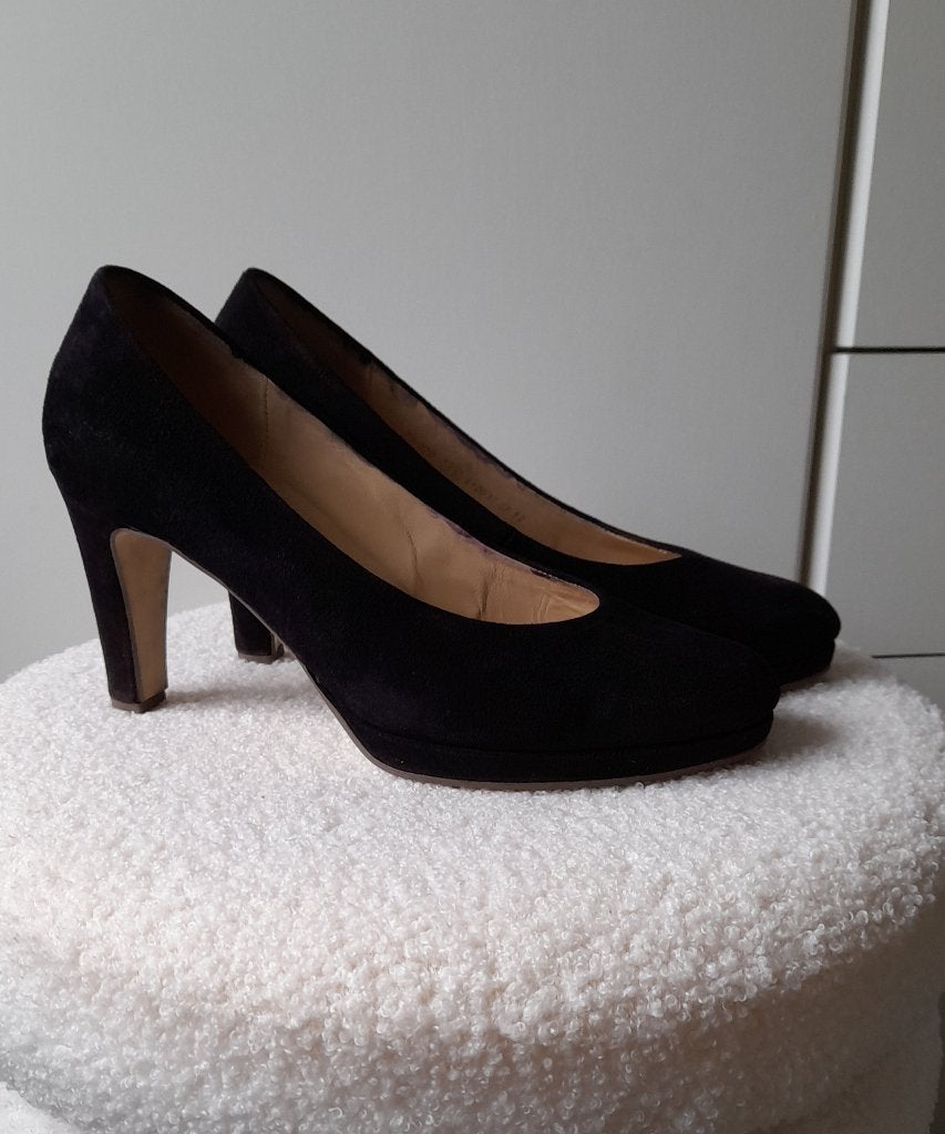 Zwarte suede pumps gabor maat 38,5, Pumps, Zwart, Gabor, Ophalen of Verzenden