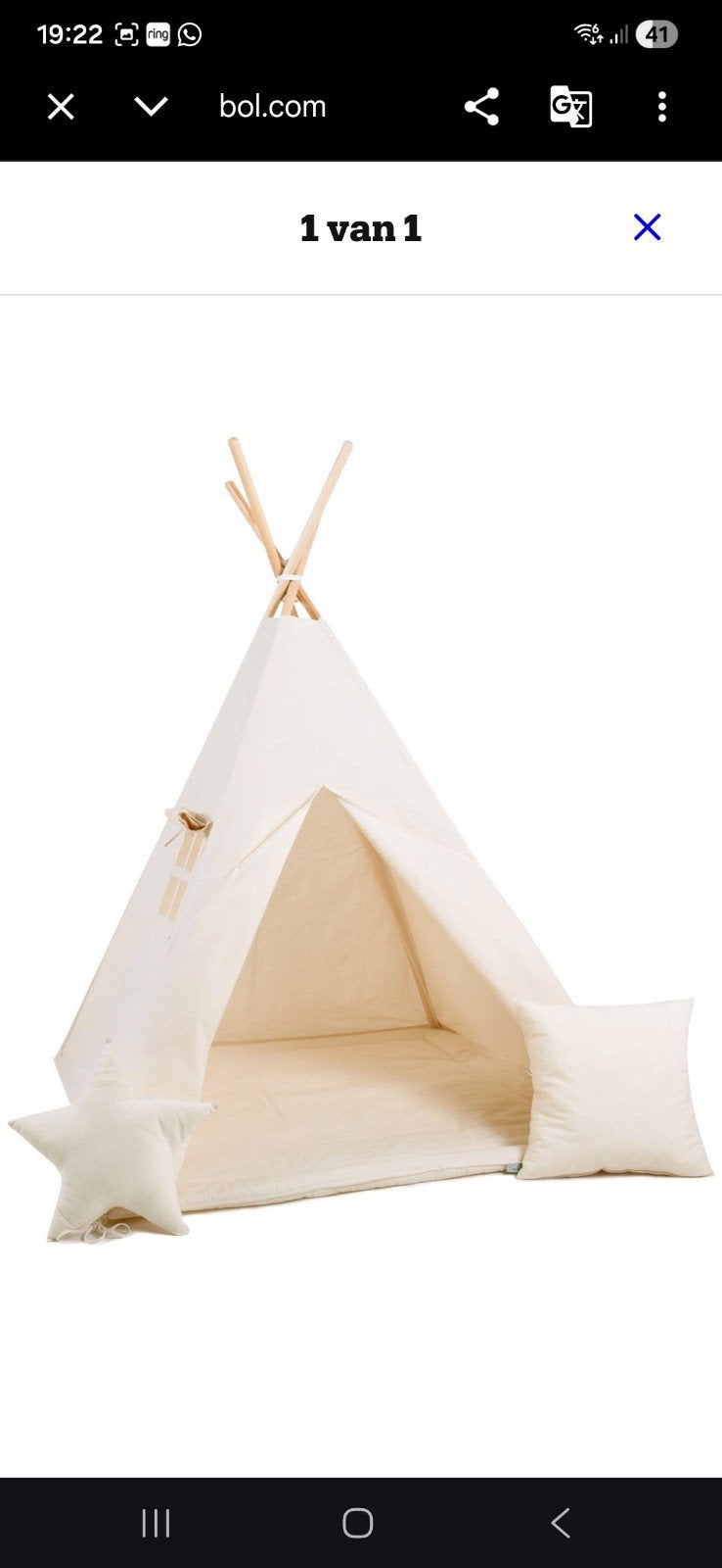 Gebruikte Tipi Tent, Ophalen of Verzenden, Gebruikt