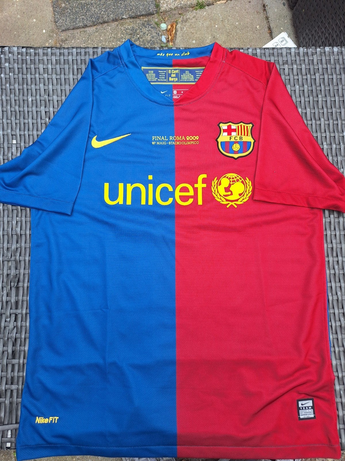Vintage FC Barcelona Nike Voetbalshirt 2009 Champions League, Ophalen of Verzenden, Zo goed als nieuw, Shirt