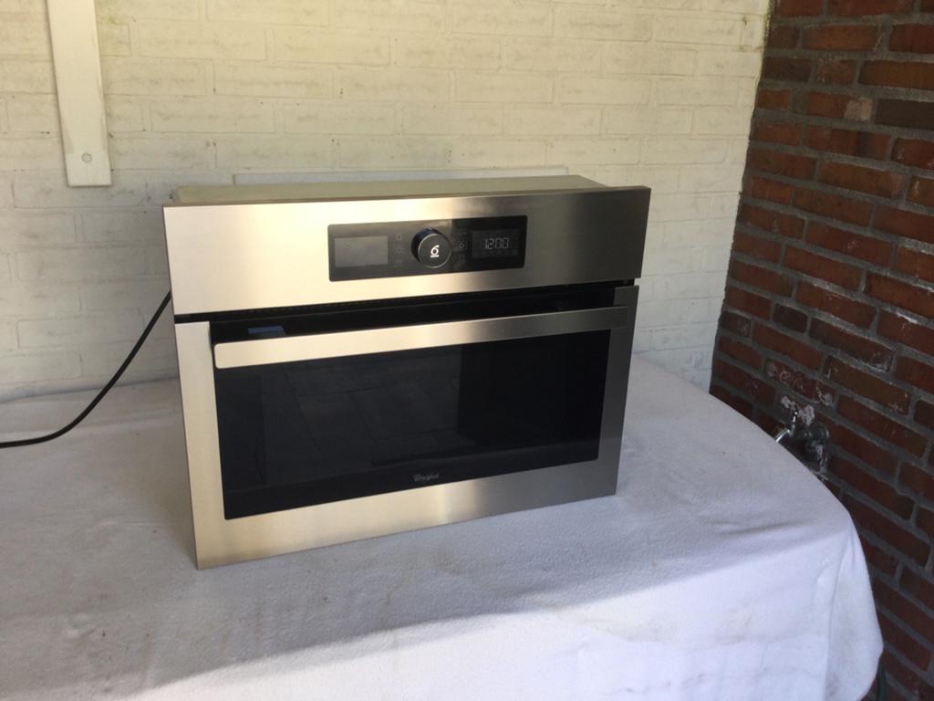 Whirlpool combimagnetron 6th Sense, Ophalen, Combimagnetron, Crisp, Zo goed als nieuw