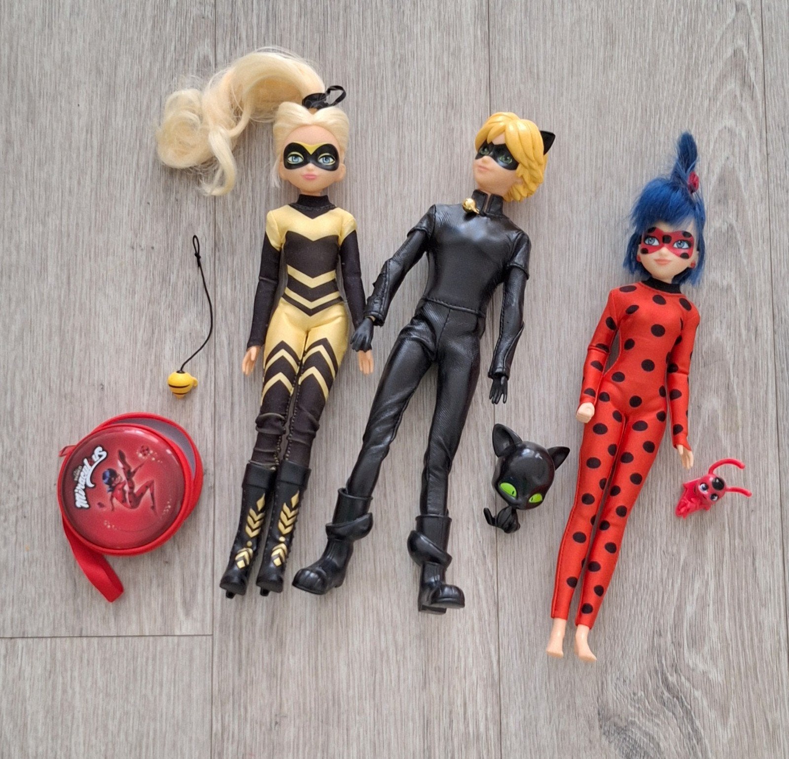 Miraculous Ladybug poppen set met accessoires, Ophalen, Gebruikt, Overige typen