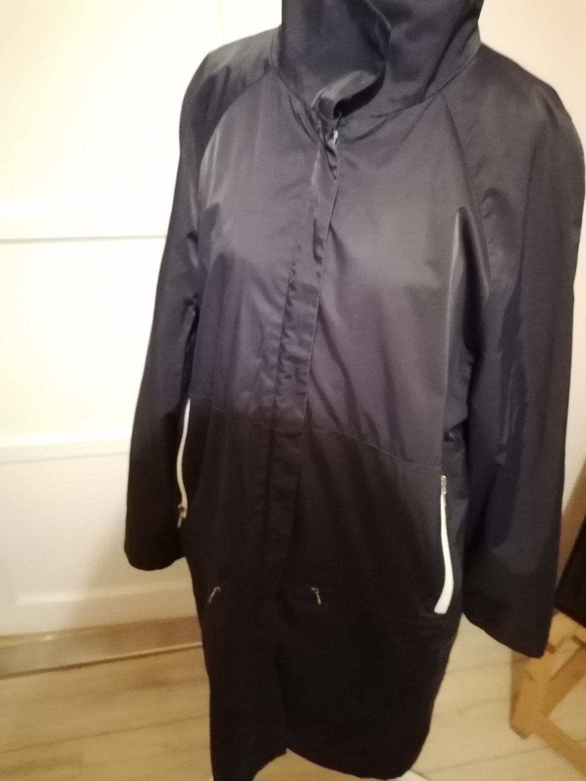 Damo outdoor regenjas donkerblauw maat 44 zgan, Kleding | Dames, Jassen | Zomer, Maat 42/44 (L), Zo goed als nieuw, Damo, Verzenden