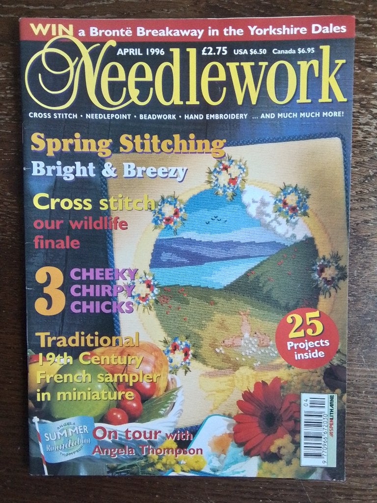 Needlework april 1996, Hobby en Vrije tijd, Ophalen of Verzenden, Zo goed als nieuw, Handborduren, Patroon