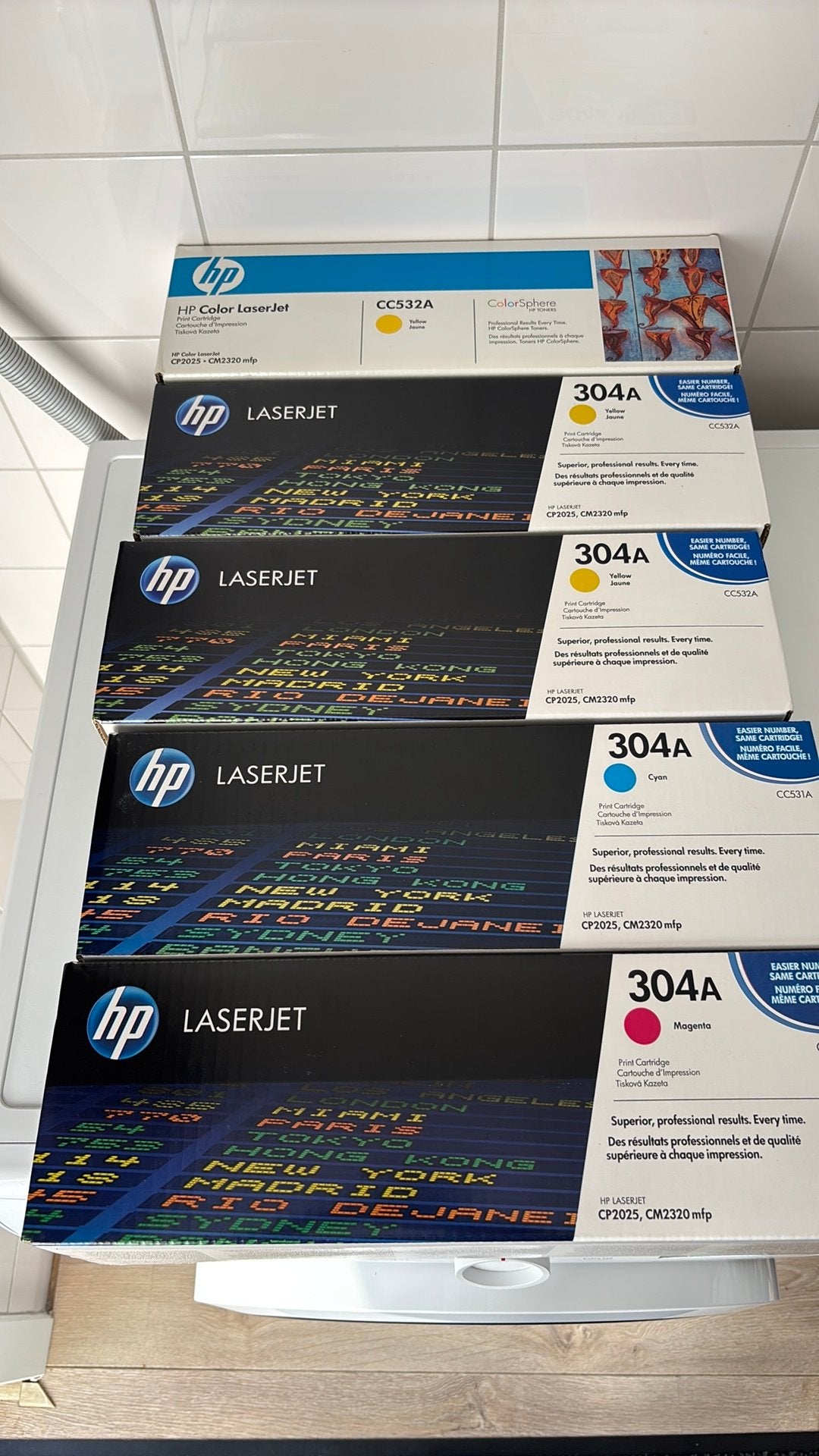 5x Originele HP 304A Toners (Nieuw) - Los of Partij, Computers en Software, Ophalen of Verzenden, Nieuw