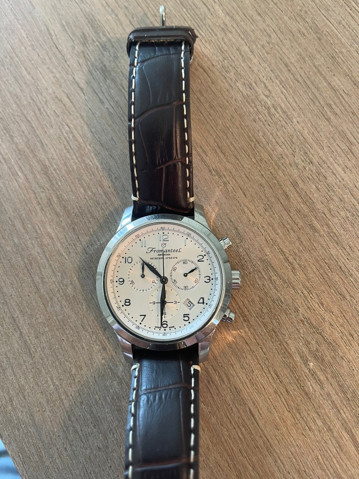 Fromanteel Amsterdam herenhorloge, Ophalen of Verzenden, Zo goed als nieuw, Overige merken