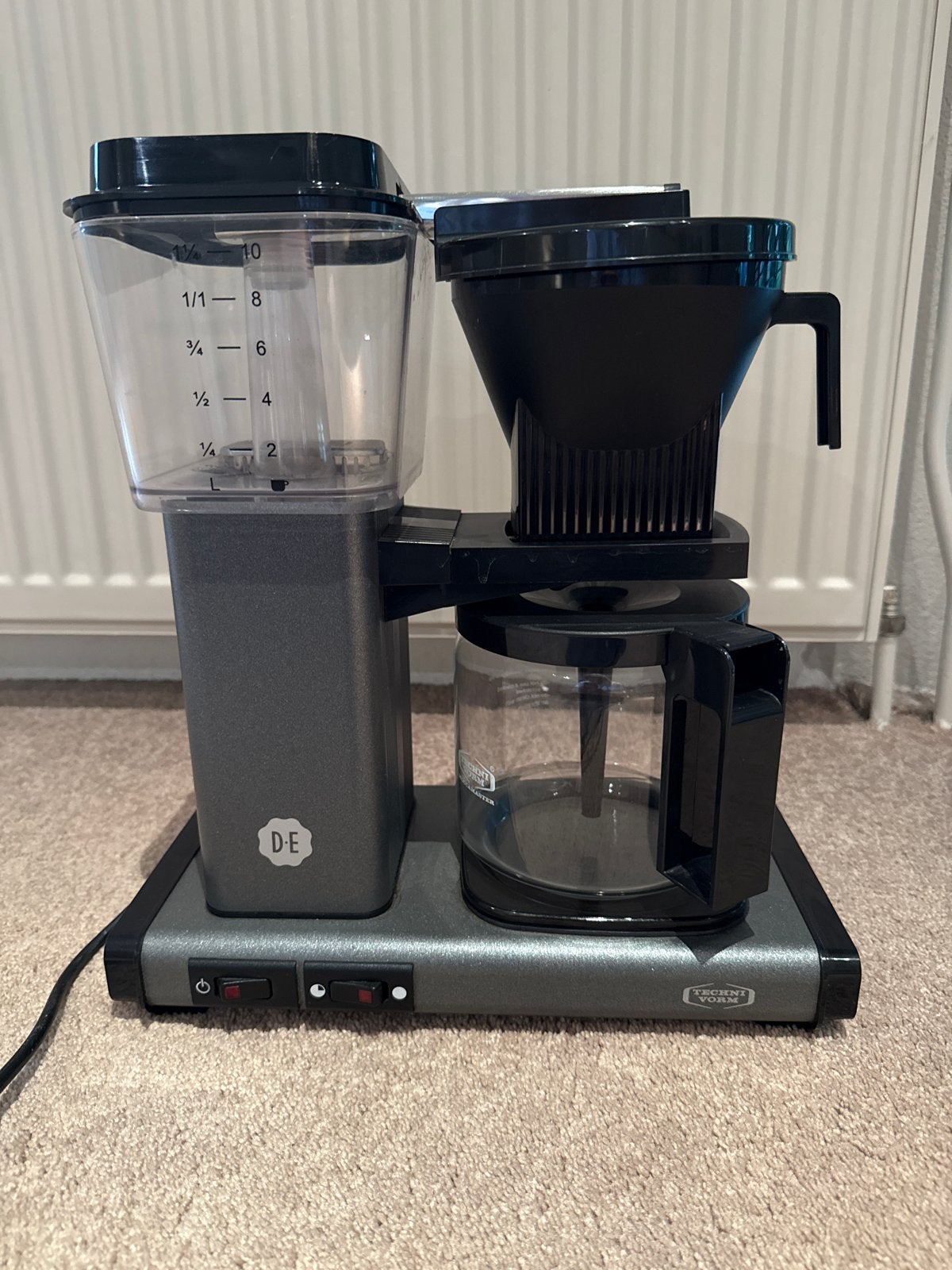 Moccamaster KBG 741 Koffiezetapparaat - Grijs, Ophalen, Gebruikt, 10 kopjes of meer, Koffiemachine