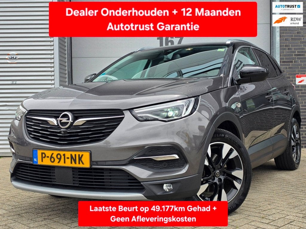 Opel Grandland X 1.2 Turbo Ultimate|Dealer Onderhouden|Stuur, Auto's, Opel, Stof, Gebruikt, 1199 cc, Origineel Nederlands