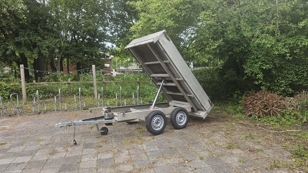 ongeremde aanhanger kipper / kieper 2,55 x 1,50, Ophalen, Gebruikt