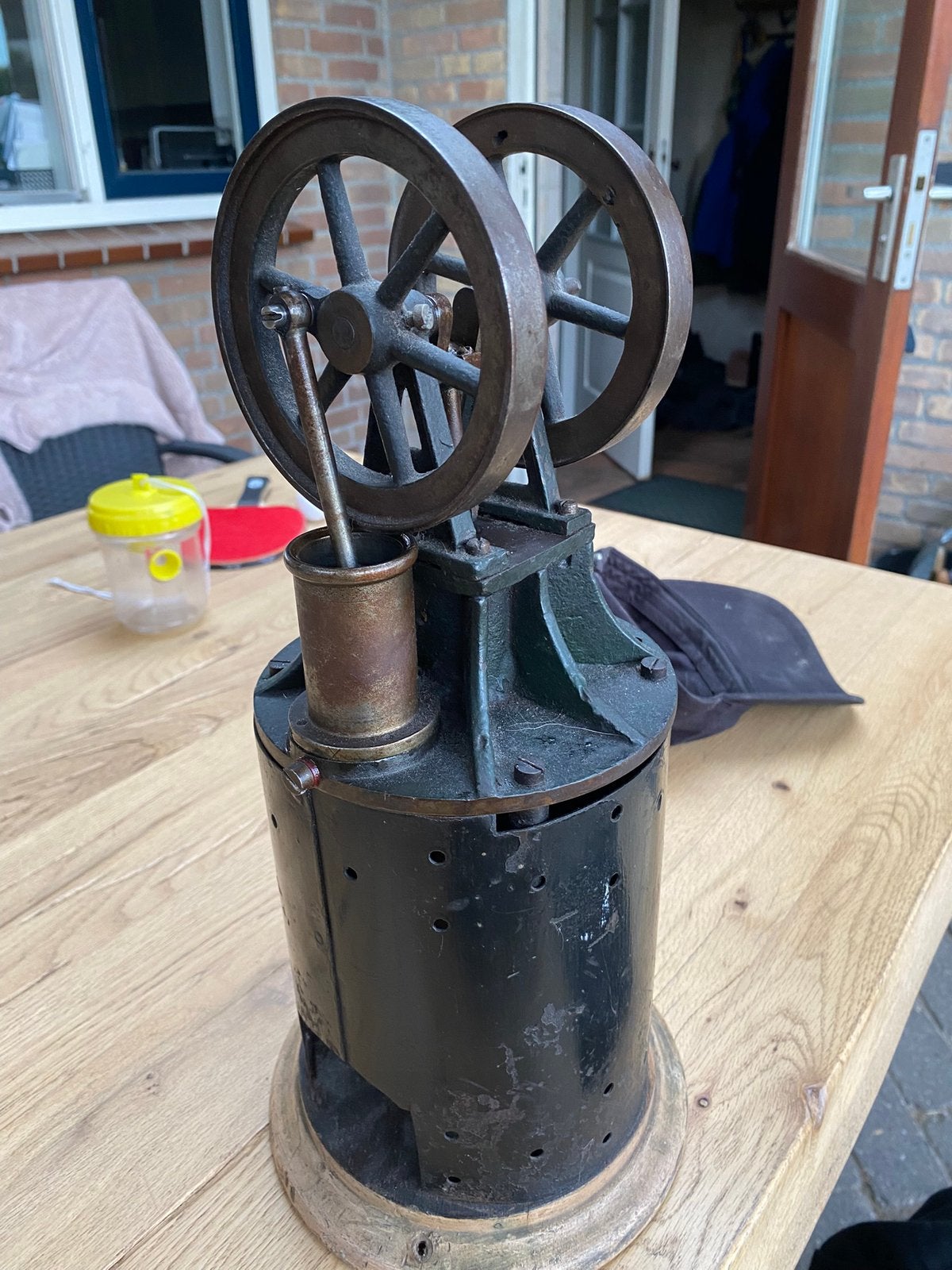 Raab heteluchtmotor bj 1900, Antiek en Kunst, Ophalen