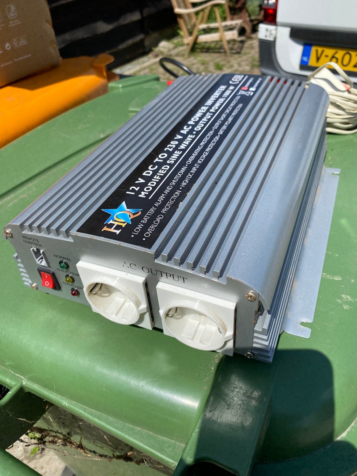 HQ 12v dc naar 230v ac 1000 Watt omvormer, Ophalen of Verzenden, Gebruikt