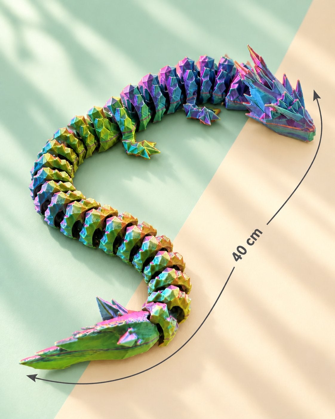 Nieuwe 40 cm Regenboog Draak - Flexibel Speelgoed, Ophalen of Verzenden, Nieuw, Jongen of Meisje