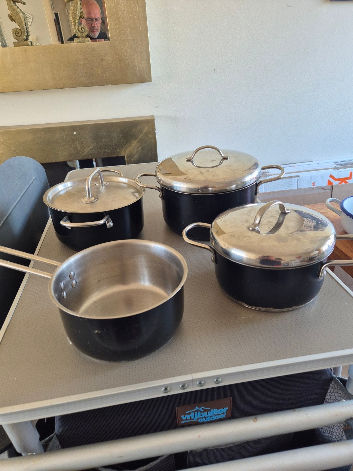 Pannen set, Huis en Inrichting, Keuken | Potten en Pannen, Ophalen, Rvs, Pannenset
