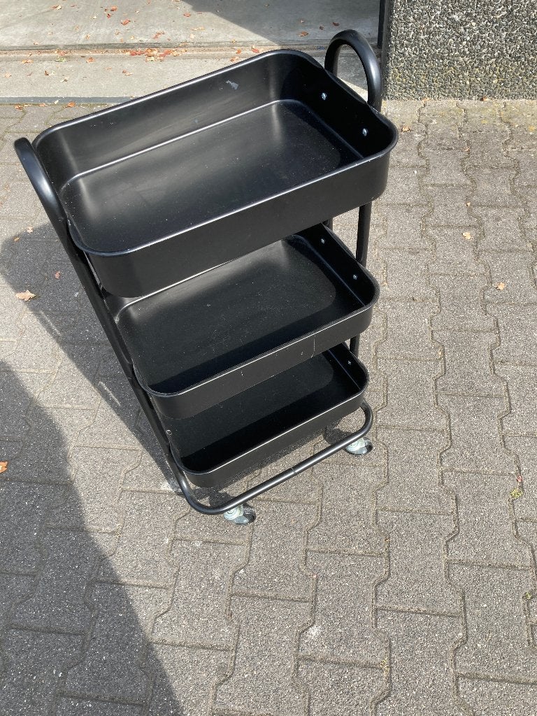 wagentje op wielen, Ophalen, Overige typen, Zo goed als nieuw, Zwart