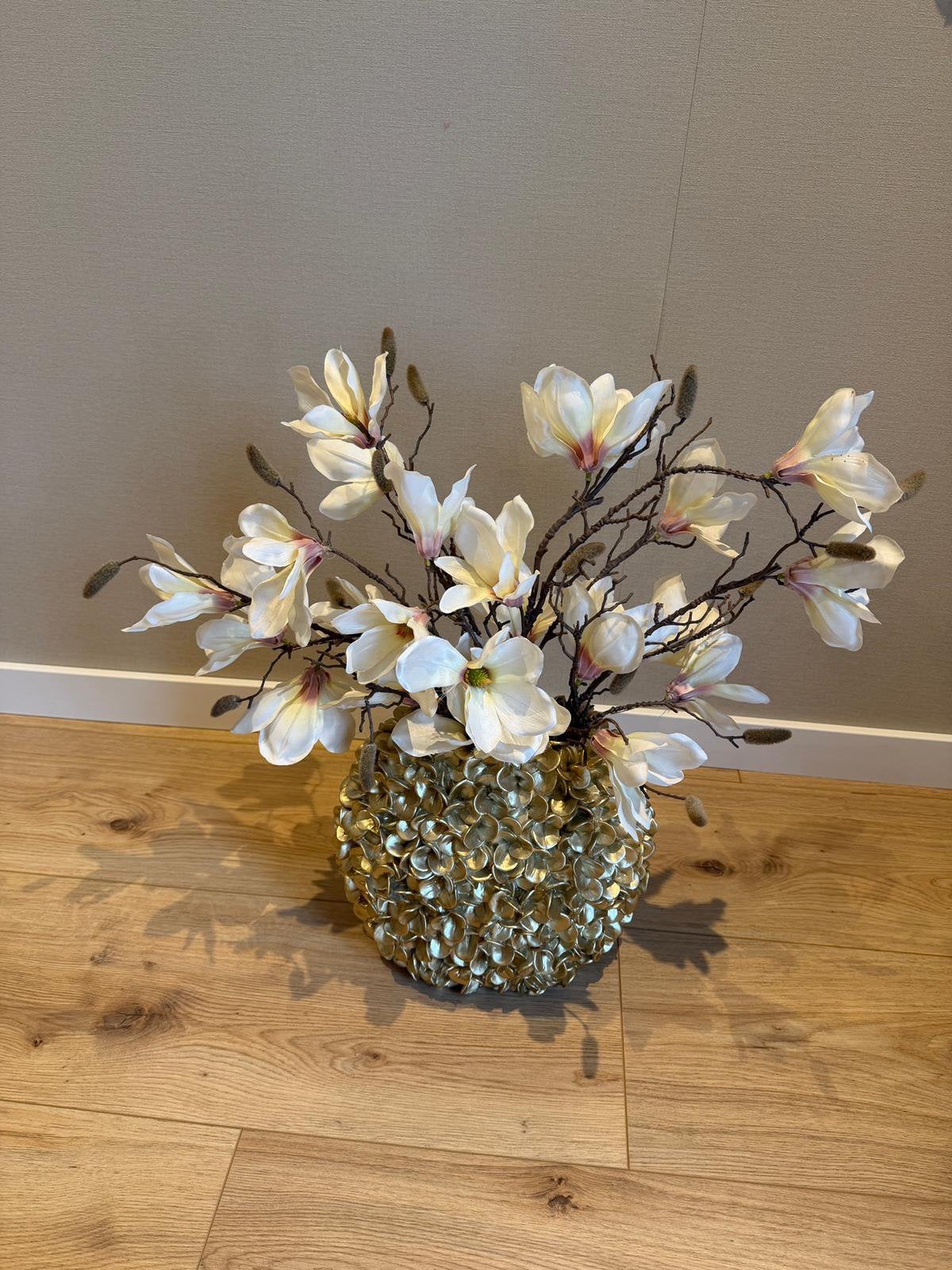 Gouden bloemen Vaas, Ophalen of Verzenden, Nieuw