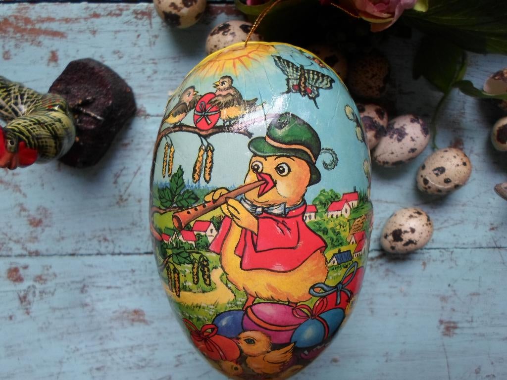 EI VAN KARTON OUDE CANDY CONTAINER., Antiek en Kunst, Ophalen of Verzenden